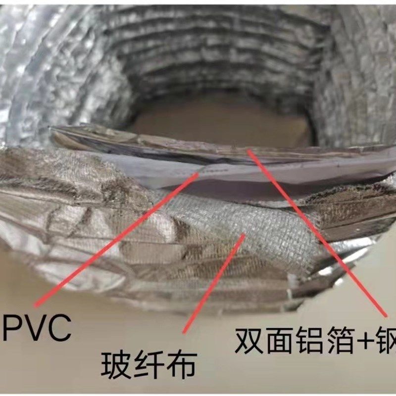 包邮通风管铝箔伸缩软管方形erAro机排风管油烟机烧烤车排烟方形
