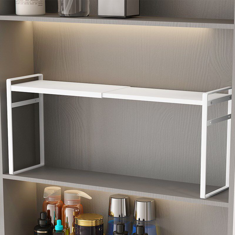 浴室镜柜内分层架隔板收纳盒卫生间镜子后面极窄T置物架洗脸台整