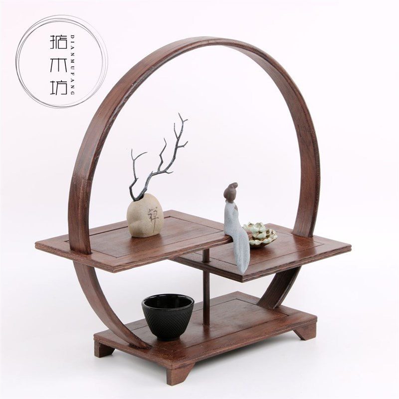 小博古架实木中式古典多宝阁古董架茶壶J茶具架子置物架摆件展示