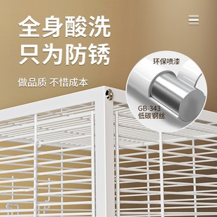 威毕鹦鹉鸟笼高透玻璃横丝防溅虎皮玄凤牡丹家用豪华别墅繁殖笼子