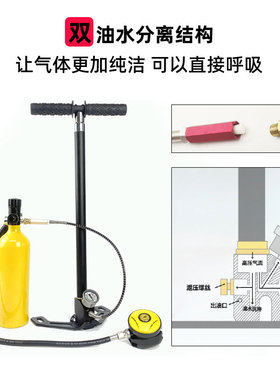 猎豹四级压打气筒30mrpa打气简气超压打气泵40Mpa轮胎筒