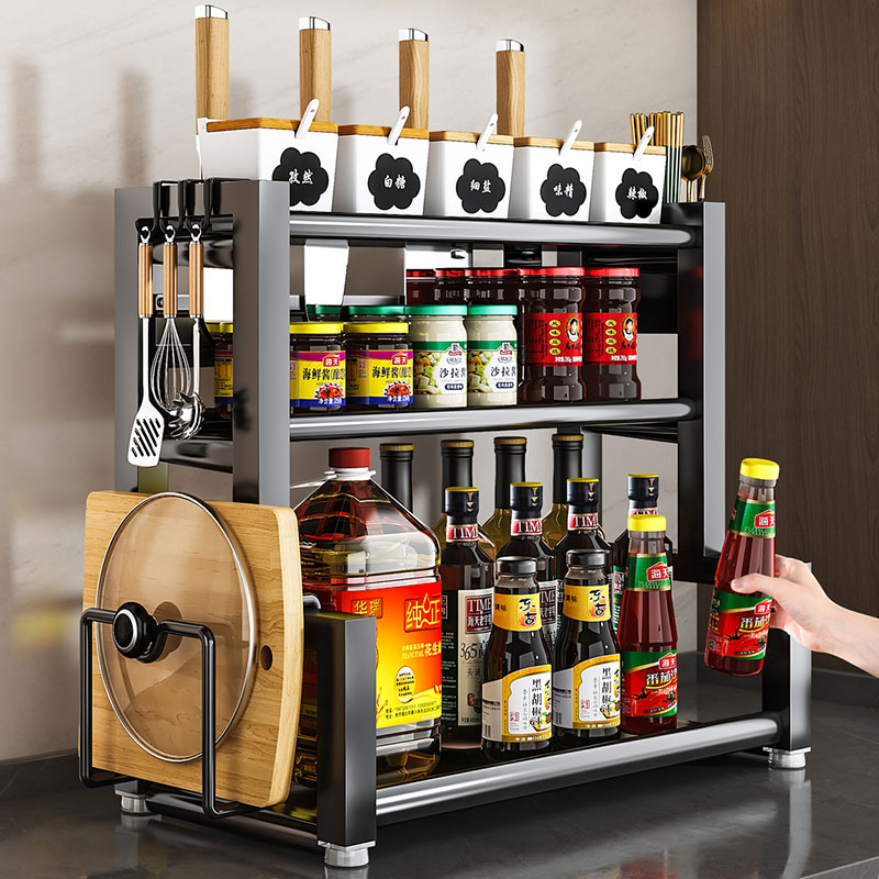 厨房调料置物架台面筷子刀架多功能调味H品厨具用品大全多层收纳