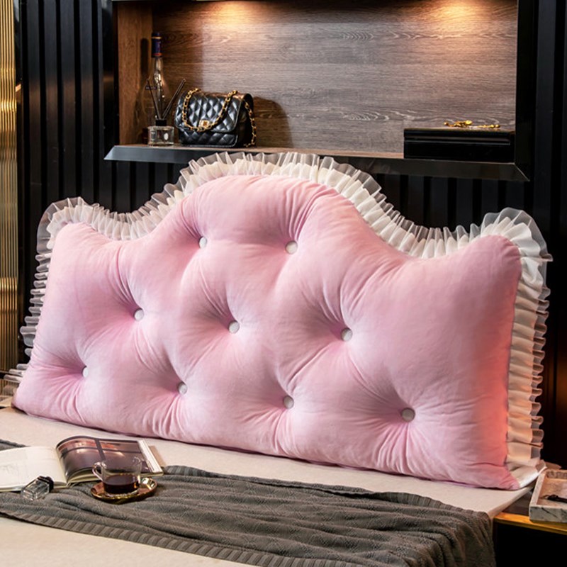 床头软包靠背公主风卧室床上护腰靠枕可J拆洗加厚榻榻米防撞靠垫