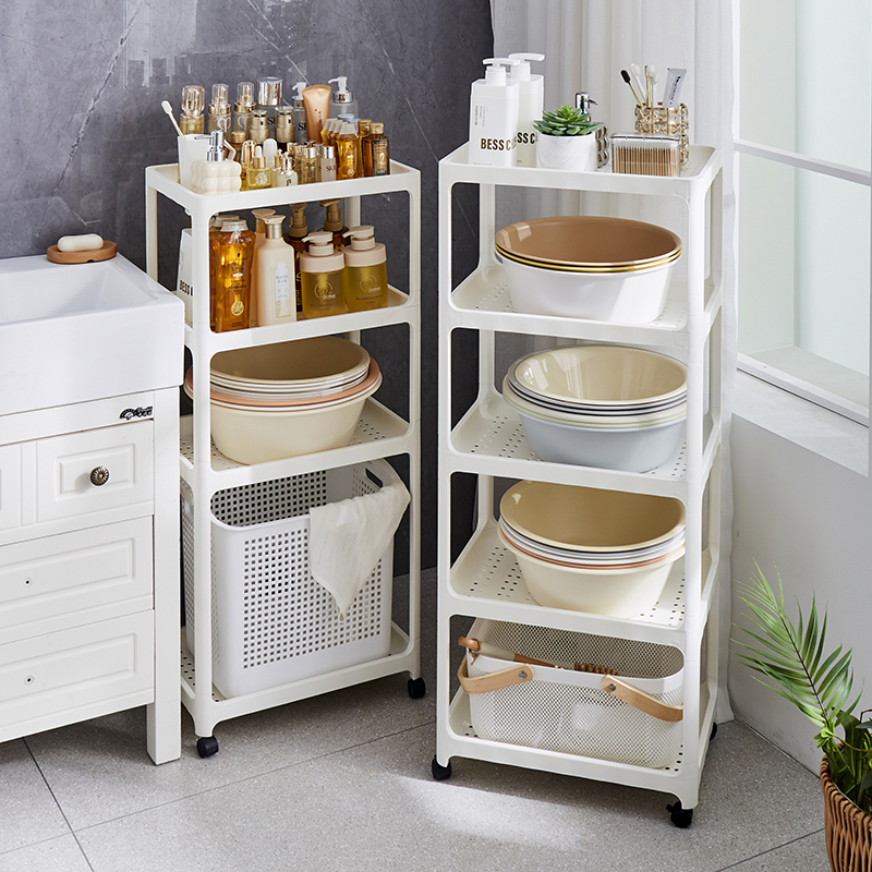 浴室脸盆架化妆室置物架阳u台洗手间塑料多层储物水桶收纳层架子