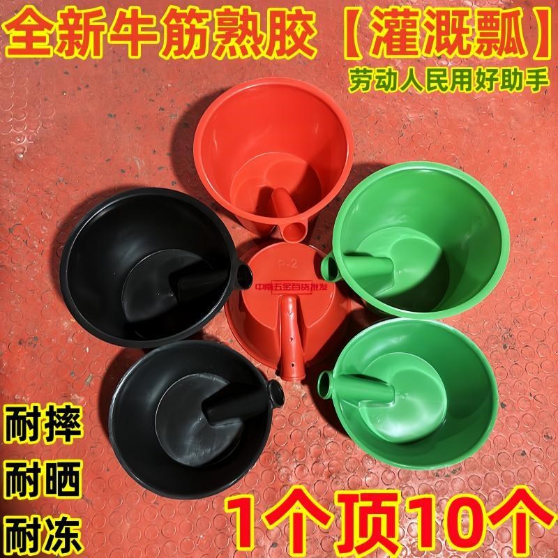农用粪勺粪瓢水瓢户外化粪池施肥浇F水工具牛筋塑料加厚大号水勺