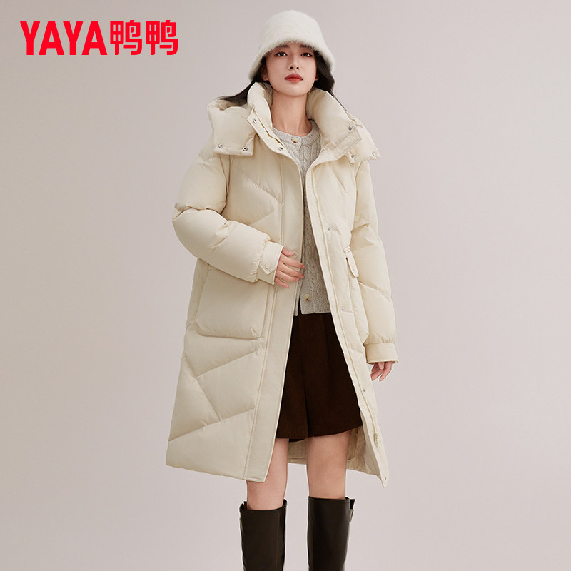 鸭鸭长款羽绒服女2025新款冬季保暖加厚宽松过膝鸭绒防寒连帽外套,女装/女士精品,羽绒服,淘宝优惠券,粉丝福利购,淘宝优惠卷