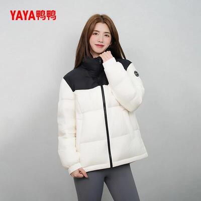 YAYA/鸭鸭羽绒服情侣同款2026运动休闲短款户外加厚保暖立领外套