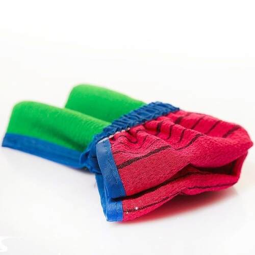 1 Pc Random Color Shower Spa Exfoliator Two-sided Bath Glove