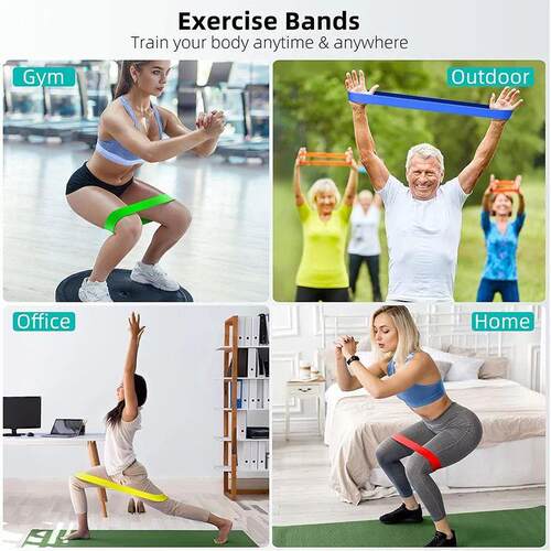 5 Different Resistance Bands Yoga Band Fitness Exercise Trai
