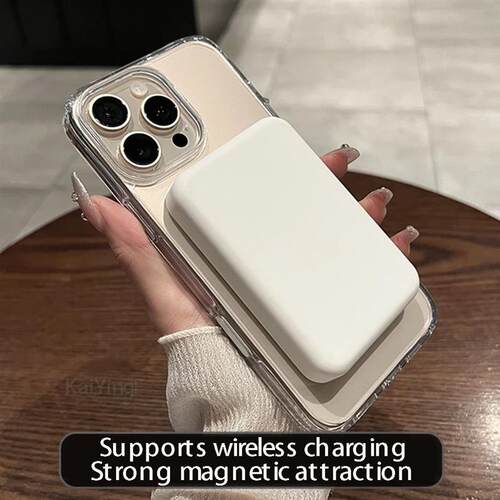 For Magesafe Magnetic Transparent Wireless Charge Case For i
