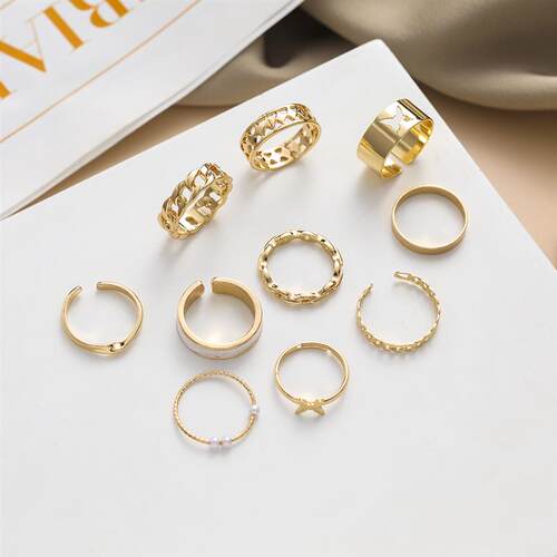 Bohemia Butterfly Hollow Knuckle Ring Set Womens Vintage Me