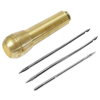 4pcs/Set DIY Copper Handle Awl Shoes Repair Tool Leather