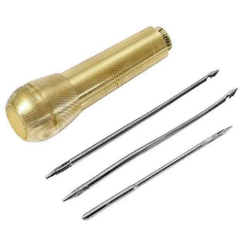 4pcs/Set DIY Copper Handle Awl Shoes Repair Tool Leather