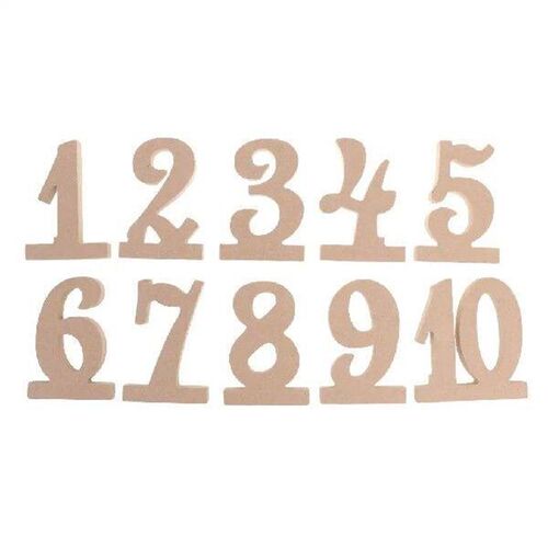 Rustic 1-10 Wooden Table Numbers Wedding Birthday Party
