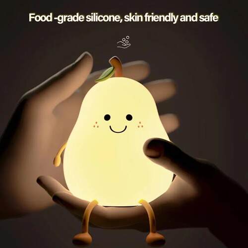 Led Cute Pear Night Light Dimmable Nursery Pear Lamps Super