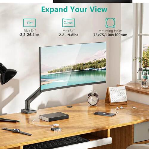 Monitor BracketDisplay Curved Screen BracketSingle Arm Gas