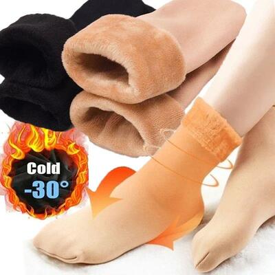 Women Winter Thicken Warm Short Socks Thermal Cashmere Wool
