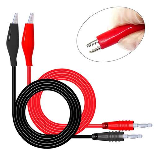 4mm Alligator Cilp To Banana Plug Test Cable Lead Connector