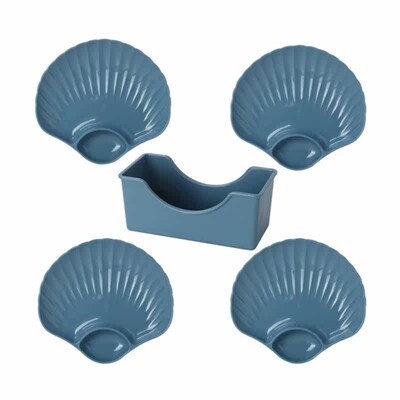 2022 New 5pcs/set Plastic Snack Plates Serving Platters Food