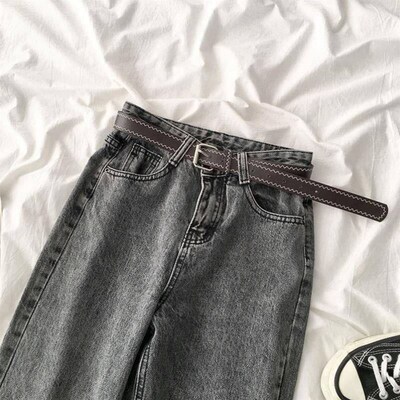 Vintage Straight High Waist Jeans Women Boyfriend Mom Street