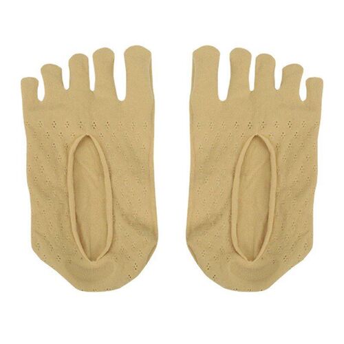 Summer Socks for Women Five Fingers Split Toe Half Heel