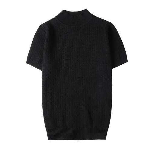 Autumn New Short Sleeve Knitted Sweater Men Clothing 2021 Al