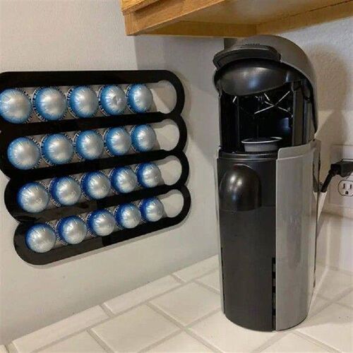 Coffee Capsule Rack Large Capacity Space Saving Wall