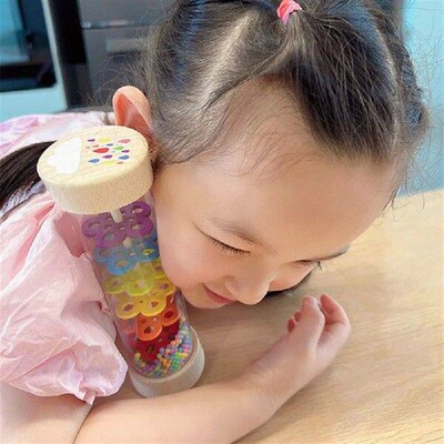Wood Plastic Tube Immersive Rain Sound Effect Sensory