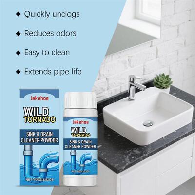 JAKEHOE Drain Cleaner Powder for Kitchen and Bathroom - Clea