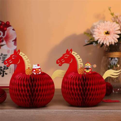Table Decoration New Year Horse Ornament Chinese New Year Fo