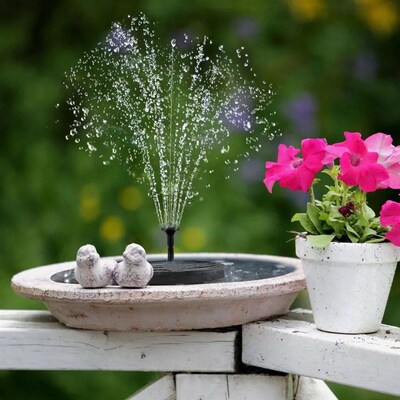 Solar Water Fountain Pool Pond Waterfall Fountain Garden Sup