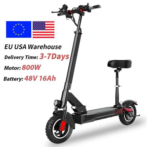 Foldable 800W 48V 10INCH Electric Scooter for Adult, Portabl