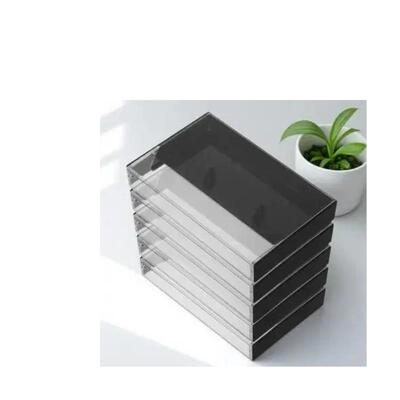 5Pcs Compact Vintage Cassette Tape Box Clear Plastic Storage