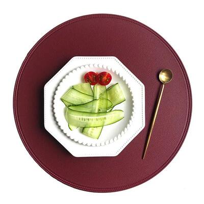 PVC faux leather placemat, 38cm, Nordic style, coaster
