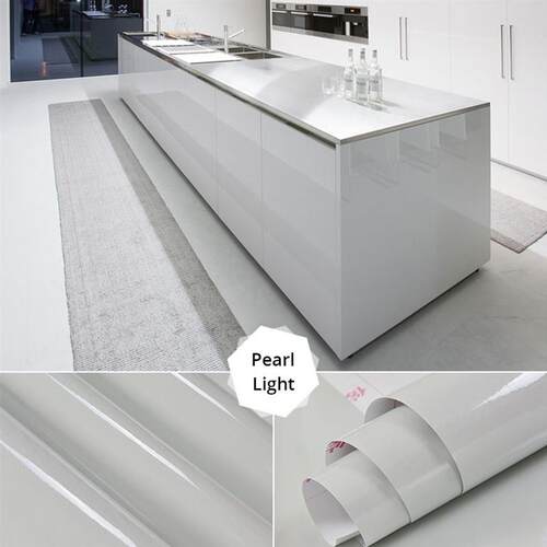 Glossy Marble Contact Paper Furniture Desktop Wardrobe Door