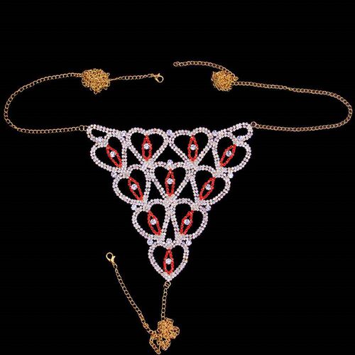 Accessories Rhinestone Claw Chain Body Chain Heart-shaped Se