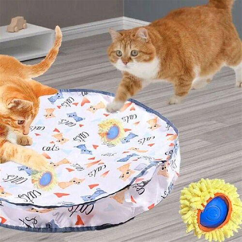 Electric Cat Toys,Hide and Seek Kitten Toy,Chirping&Motion