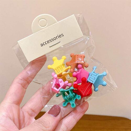 Candy Color Crown Small Grab Clip Girls Small Hair Clip Car