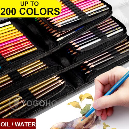 200/120/72/48 Colors Colored Pencil with Cloth Bag Professio