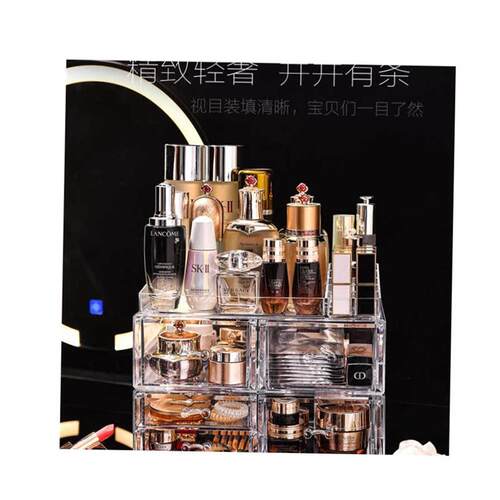 acrylic cosmetic box transparent clear make up organizer