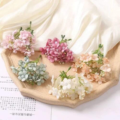 10/20/30PCs Silk Daisy Artificial Flowers Head 5 Forks Fake