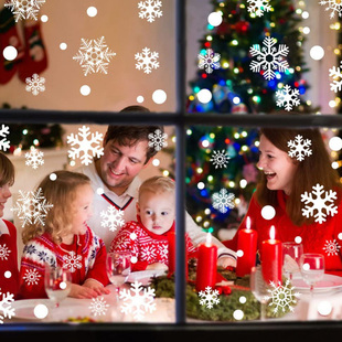 36pcs/lot White Snowflake Christmas Wall ers Glass Window er