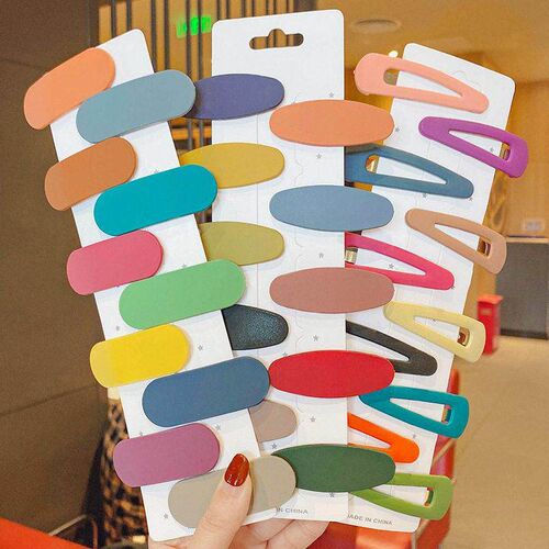 3/6/8Pcs/Set Small Size rendy Hair Clips For Girls Metal Bar