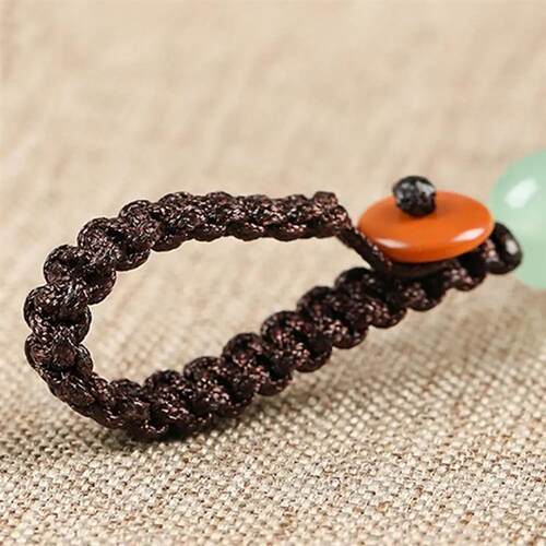 Sandalwood Wooden Lucky Cat Keychain Car Keys Pendant Charms