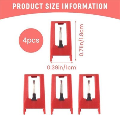 4 Pcs Record Player Needles, Universal Replacement Stylus
