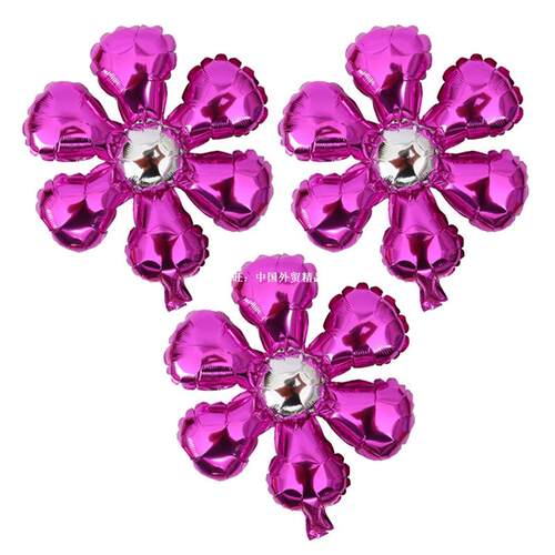 Flowers Aluminum Foil Balloons Happy Birthday Wedding Decora