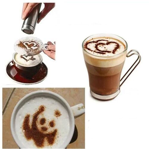 16Pcs/Set Coffee Mold Latte Cappuccino Barista Art Stencils