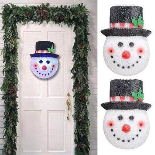 1pc ChrNUNTis tmas Snowmhan Porch Ligt Cover ewYear 2021
