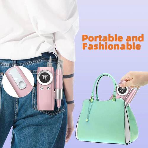New 45000RPM Nail Drill Manicure Machine Rechargeable Electr