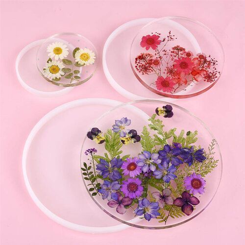 Round Square Rectangle Shape Coaster Base Silicone Mold Resi